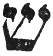 Detailansicht des Buchstabens shin