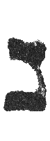 Detailansicht des Buchstabens nun