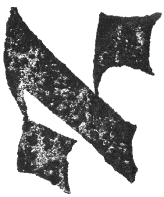 Detailansicht des Buchstabens alef