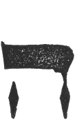 Detailansicht des Buchstabens heh