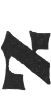 Detailansicht des Buchstabens alef
