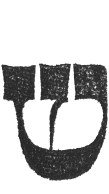 Detailansicht des Buchstabens schin