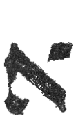 Detailansicht des Buchstabens alef