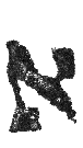 Detailansicht des Buchstabens alef